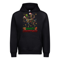 Black merry christmas deer skeleton Urban Hoodie - FaDigitalArtStudio