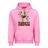 Fuchsia Pink merry christmas deer skeleton Urban Hoodie - FaDigitalArtStudio