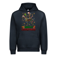 Navy merry christmas deer skeleton Urban Hoodie - FaDigitalArtStudio