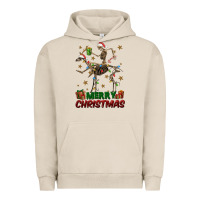 Pigment French Oak merry christmas deer skeleton Urban Hoodie - FaDigitalArtStudio