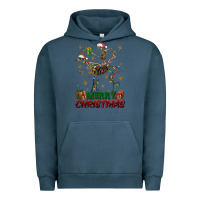 Pigment Midnight Navy merry christmas deer skeleton Urban Hoodie - FaDigitalArtStudio