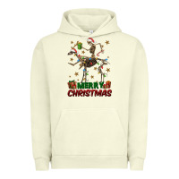 Pigment Pistachio merry christmas deer skeleton Urban Hoodie - FaDigitalArtStudio