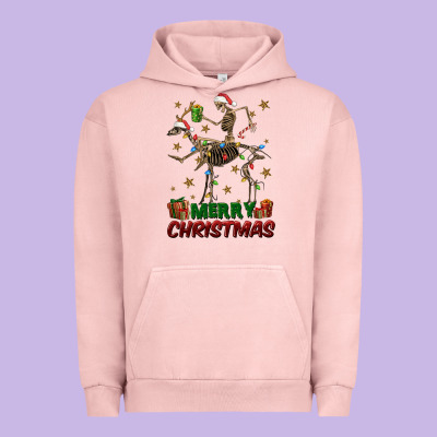 Merry Christmas Deer Skeleton Urban Hoodie Designed By Fadigitalartstudio