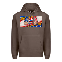Coffee usa gnome license plate Premium Hoodie - HRA Design Shop