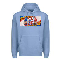 Colony Blue usa gnome license plate Premium Hoodie - HRA Design Shop