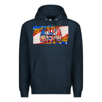 Navy usa gnome license plate Premium Hoodie - HRA Design Shop