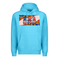 Ocean Blue usa gnome license plate Premium Hoodie - HRA Design Shop
