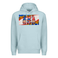 Blue Mist usa gnome license plate Premium Hoodie - HRA Design Shop