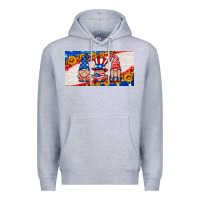 Heather Grey usa gnome license plate Premium Hoodie - HRA Design Shop