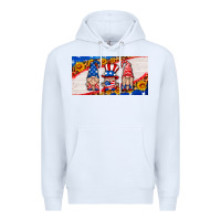 White usa gnome license plate Premium Hoodie - HRA Design Shop