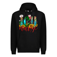 Black christmas icu nurse Premium Hoodie - FaDigitalArtStudio