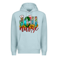 Blue Mist christmas icu nurse Premium Hoodie - FaDigitalArtStudio
