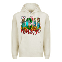 Oatmeal Heather christmas icu nurse Premium Hoodie - FaDigitalArtStudio