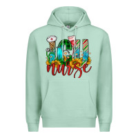 Seafoam christmas icu nurse Premium Hoodie - FaDigitalArtStudio