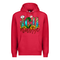 Cardinal christmas icu nurse Premium Hoodie - FaDigitalArtStudio