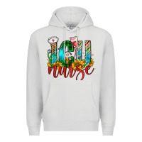 Dove Grey christmas icu nurse Premium Hoodie - FaDigitalArtStudio