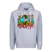 Heather Grey christmas icu nurse Premium Hoodie - FaDigitalArtStudio