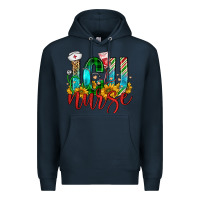 Navy christmas icu nurse Premium Hoodie - FaDigitalArtStudio