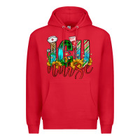 Red christmas icu nurse Premium Hoodie - FaDigitalArtStudio