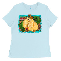 Baby Blue western cowboy chicks cactus coop animals  leopard serape turquoise Ladies Tee - Artiststas