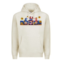Oatmeal Heather usa gnome libbey cup Premium Hoodie - HRA Design Shop