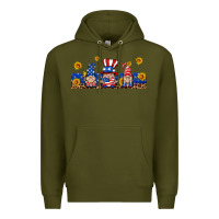 Army Green usa gnome libbey cup Premium Hoodie - HRA Design Shop
