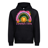 Black summer vibes  rainbow Urban Hoodie - HRA Design Shop