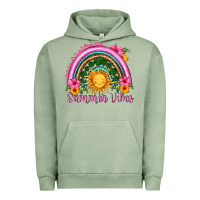 Pigment Oil Green summer vibes  rainbow Urban Hoodie - HRA Design Shop