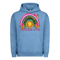 Pigment Pebble Blue summer vibes  rainbow Urban Hoodie - HRA Design Shop