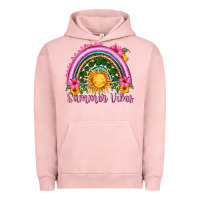 Pigment Salmon summer vibes  rainbow Urban Hoodie - HRA Design Shop