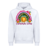 White summer vibes  rainbow Urban Hoodie - HRA Design Shop