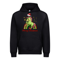 Black merry christmas unicorn Urban Hoodie - FaDigitalArtStudio
