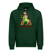Forest Green merry christmas unicorn Urban Hoodie - FaDigitalArtStudio