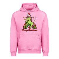 Fuchsia Pink merry christmas unicorn Urban Hoodie - FaDigitalArtStudio