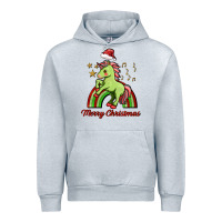 Heather Grey merry christmas unicorn Urban Hoodie - FaDigitalArtStudio