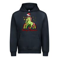 Navy merry christmas unicorn Urban Hoodie - FaDigitalArtStudio