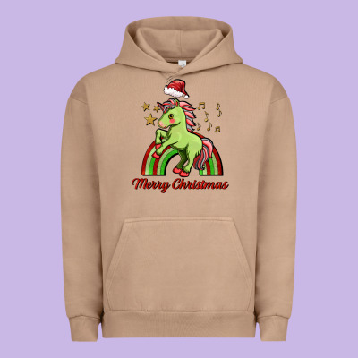 Merry Christmas Unicorn Urban Hoodie Designed By Fadigitalartstudio