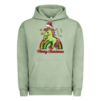 Pigment Oil Green merry christmas unicorn Urban Hoodie - FaDigitalArtStudio