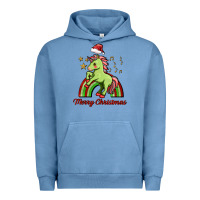 Pigment Pebble Blue merry christmas unicorn Urban Hoodie - FaDigitalArtStudio