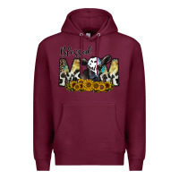 Burgundy blessed Premium Hoodie - CowhideDigitalArt