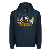 Navy blessed Premium Hoodie - CowhideDigitalArt