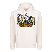 Pale Pink blessed Premium Hoodie - CowhideDigitalArt
