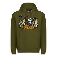 Army Green blessed Premium Hoodie - CowhideDigitalArt