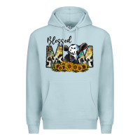Blue Mist blessed Premium Hoodie - CowhideDigitalArt