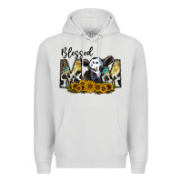 Dove Grey blessed Premium Hoodie - CowhideDigitalArt