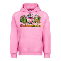 Fuchsia Pink mexican día de los muertos coffee cups Urban Hoodie - FaDigitalArtStudio