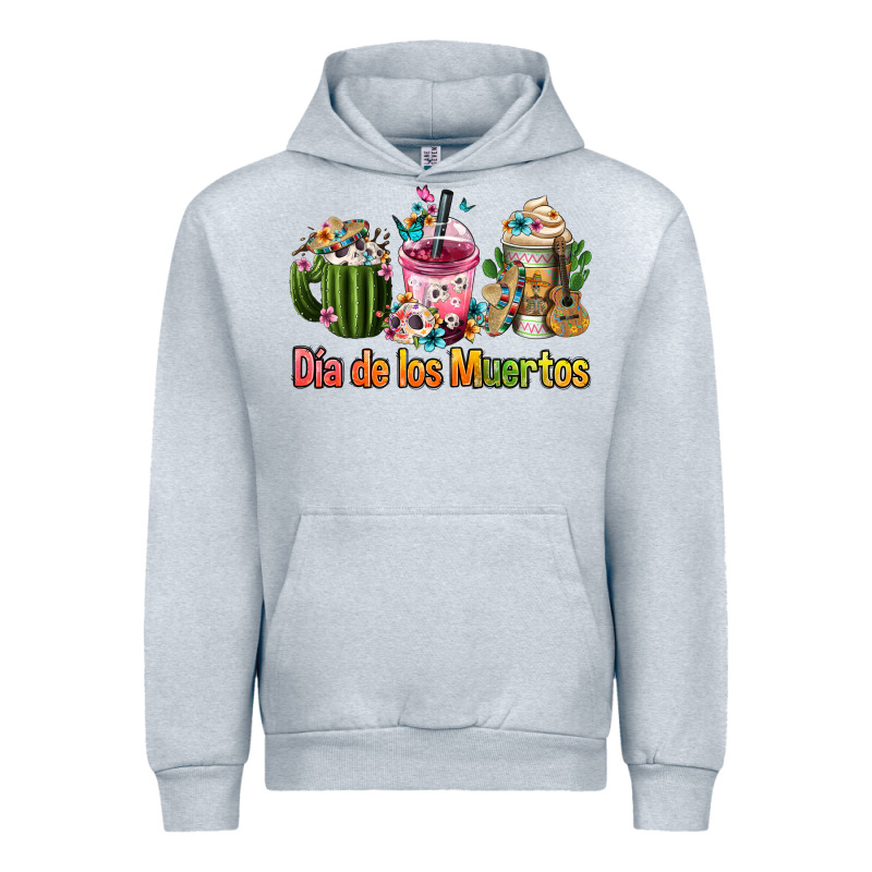 Mexican Día De Los Muertos Coffee Cups Urban Hoodie by FaDigitalArtStudio | Teevron