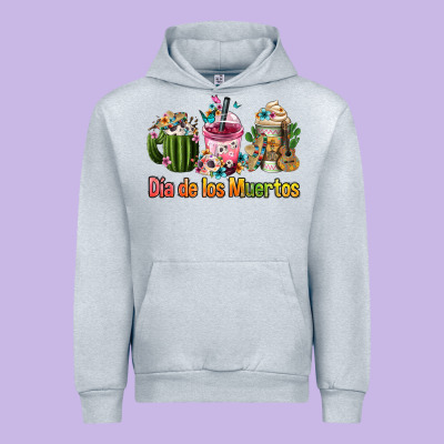 Mexican Día De Los Muertos Coffee Cups Urban Hoodie Designed By Fadigitalartstudio