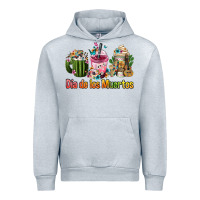 Heather Grey mexican día de los muertos coffee cups Urban Hoodie - FaDigitalArtStudio