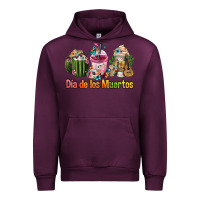 Mauve Wine mexican día de los muertos coffee cups Urban Hoodie - FaDigitalArtStudio